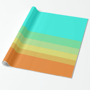 Papier Cadeau Rétro gradient de bloc de couleur des années 70