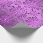 Papier Cadeau Rétro gradient pourpre floral (Coin)