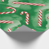Papier Cadeau Retro Green Christmas Wrapping Paper (Coin)