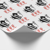 Papier Cadeau Rétro Ho Ho Ho papier d'emballage de Père Noël | (Coin)