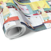 Papier Cadeau Rétro Housewives (Coin rond)