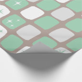 Papier Cadeau Retro Jade Starbursts Envelopper du papier (Coin)