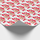 Papier Cadeau Retro les années 70 Joy Santa Claus Enveloppement (Coin)
