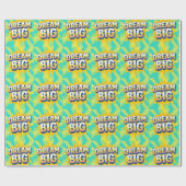 Papier Cadeau Retro lettering dream big text (Plat)