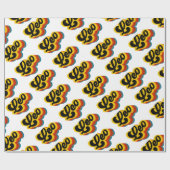 Papier Cadeau Rétro Lion vintage (Plat)