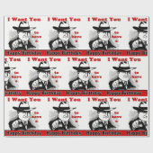 Papier Cadeau Retro Man Pointing Je Veux Vous Joyeux anniversair (Plat)