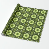 Papier Cadeau Retro Mandala Green (Déroulé)