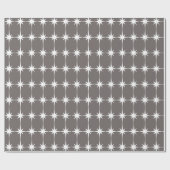 Papier Cadeau Retro Mid-siècle Moderne Starbursts Motif Grey (Plat)