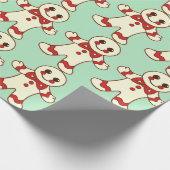 Papier Cadeau Retro Mint Noël Cookies Enveloppement Papier (Coin)
