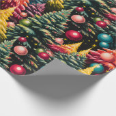 Papier Cadeau Retro Mod Christmas Tree Extravaganza (Coin)