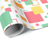 Papier Cadeau Retro Mod Citrus (Coin rond)
