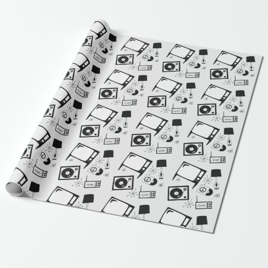 Papier Cadeau Rétro, modèles ménagers (Déroulé)