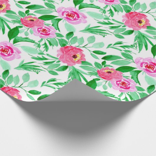 Papier Cadeau Rétro motif d'art d'aquarelle (Coin)