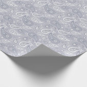 Papier Cadeau Rétro motif gris-clair de Paisley (Coin)