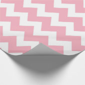 Papier Cadeau Rétro motif moderne coloré rose de Chevron (Coin)