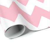 Papier Cadeau Rétro motif moderne coloré rose de Chevron (Coin rond)