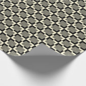 Papier Cadeau Rétro motif noir et bronzage (Coin)