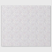 Papier Cadeau Rétro motif subtil pâle de Paisley (Plat)