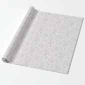 Papier Cadeau Rétro motif subtil pâle de Paisley (Déroulé)