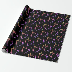 Papier Cadeau Retro Neon Motif géométrique 5