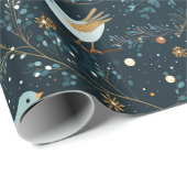 Papier Cadeau Retro Noël Hummingbird Fa La La Cadeau Enveloppe (Coin rond)