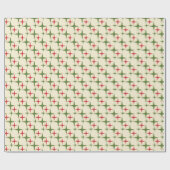 Papier Cadeau Retro Noël Mi-Siècle Moderne Étoiles atomiques (Plat)