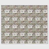 Papier Cadeau retro Noël photo collage moderne simple (Plat)