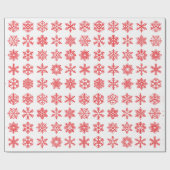 Papier Cadeau Retro Noël Rouge Neige Flacons Vintages (Plat)
