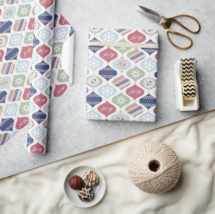 Papier Cadeau Retro Noël Vintage Luxe