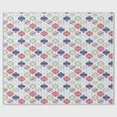 Papier Cadeau Retro Noël Vintage Luxe (Plat)