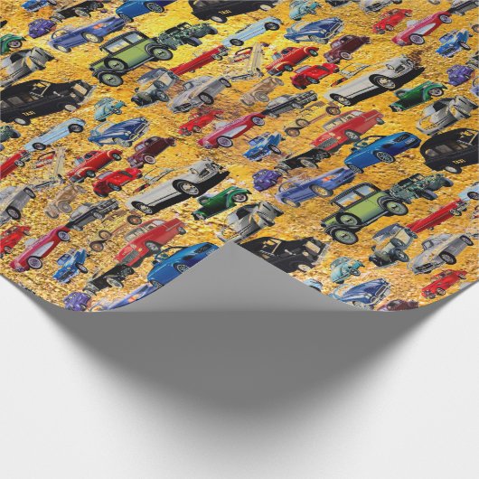 Papier Cadeau Rétro Old Auto (Coin)