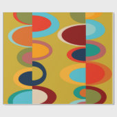 Papier Cadeau Rétro Ovals (Plat)