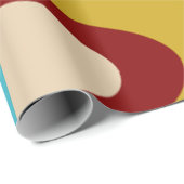 Papier Cadeau Rétro Ovals (Coin rond)