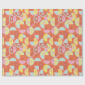 Papier Cadeau Retro Palm Springs Cactus Gift Wrap Paper (Plat)