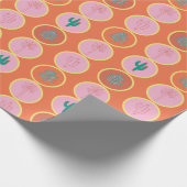 Papier cadeau Retro Palm Springs Circles géométriq (Coin)