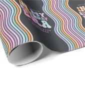 Papier Cadeau Retro pastel coloré époque d'anniversaire moderne (Coin rond)