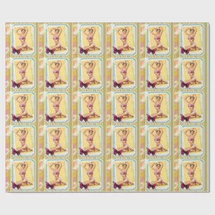 Papier Cadeau Retro Pin-Up Girl