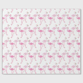 Papier Cadeau Rétro Pink Flamingo Motif Thème Oiseau exotique (Plat)