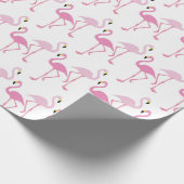Papier Cadeau Rétro Pink Flamingo Motif Thème Oiseau exotique (Coin)