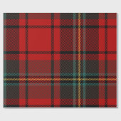 Papier Cadeau Retro Red Plaid Whimsical Christmas  (Plat)