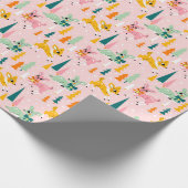 Papier Cadeau Retro Reindeer Wonderland Motif de vacances (Coin)