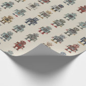 Papier Cadeau Retro Robot Wrapping Paper (Coin)
