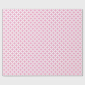 Papier Cadeau Rétro rose pois (Plat)