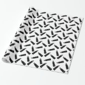 Papier Cadeau Rétro, rouge à lèvres (Déroulé)