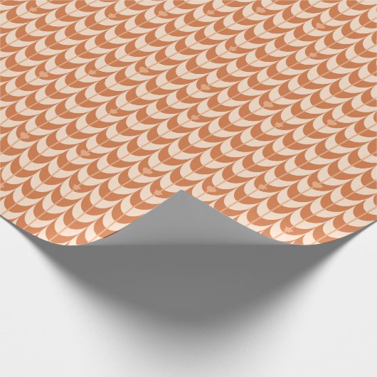 Papier Cadeau Retro Scallop Geometric Pattern (Coin)