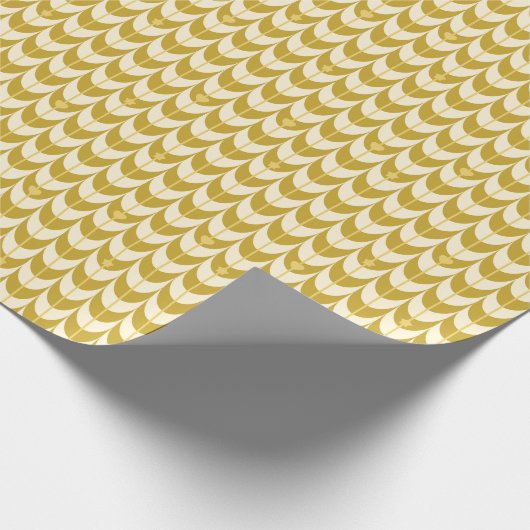 Papier Cadeau Retro Scallop Geometric Pattern (Coin)