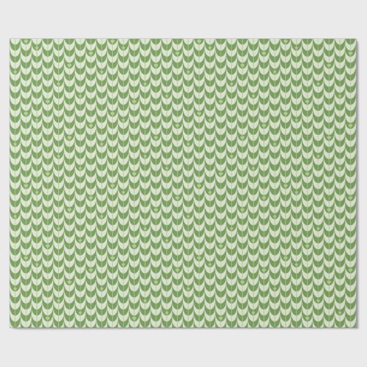 Papier Cadeau Retro Scallop Geometric Pattern (Plat)