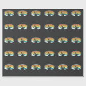 Papier Cadeau Retro Snowboard Freestyle Jump Snow Mountain (Plat)