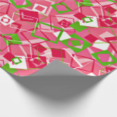 Papier Cadeau Retro Squares Pattern (Coin)
