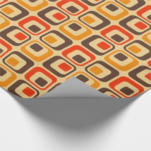 Papier Cadeau Rétro Squares Pattern (Coin)